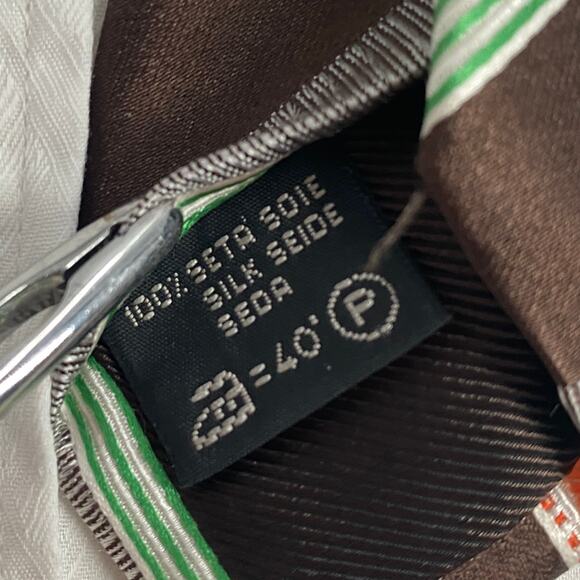 Mens 100% Silk Neck Tie Ermenegildo Zegna Italy 60/3.5 - Picture 7 of 7